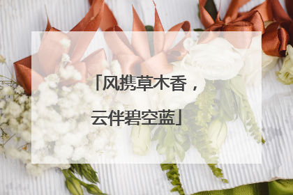 风携草木香，云伴碧空蓝