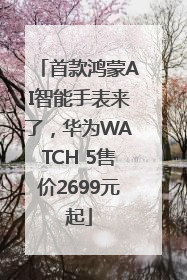 首款鸿蒙AI智能手表来了，华为WATCH 5售价2699元起