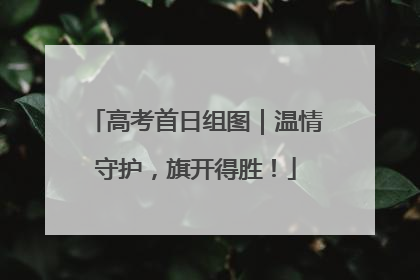 高考首日组图｜温情守护，旗开得胜！