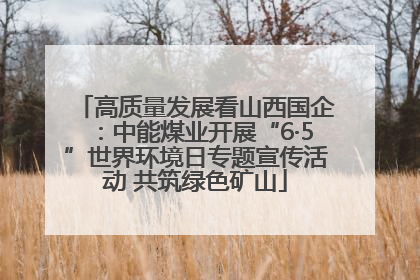 高质量发展看山西国企：中能煤业开展“6·5”世界环境日专题宣传活动 共筑绿色矿山