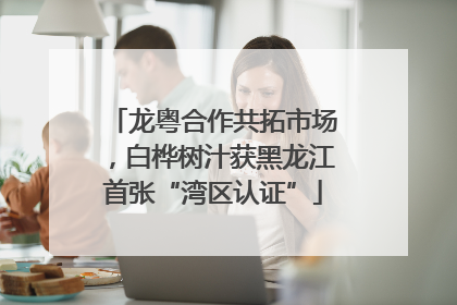 龙粤合作共拓市场，白桦树汁获黑龙江首张“湾区认证”