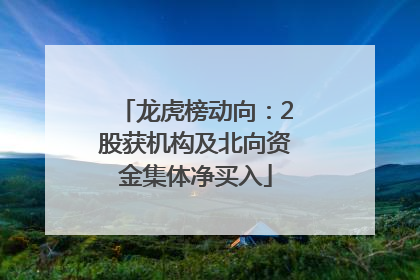 龙虎榜动向：2股获机构及北向资金集体净买入