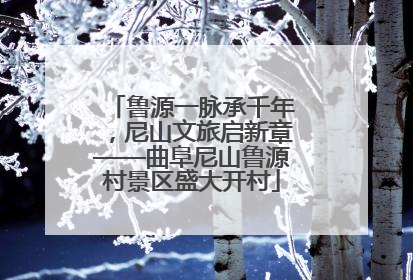 鲁源一脉承千年，尼山文旅启新章——曲阜尼山鲁源村景区盛大开村