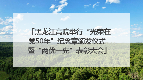 黑龙江高院举行“光荣在党50年”纪念章颁发仪式暨“两优一先”表彰大会