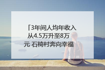 3年间人均年收入从4.5万升至8万元 石椅村奔向幸福好样子｜牵挂的村