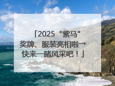 2025“紫马”奖牌、服装亮相啦→快来一睹风采吧！