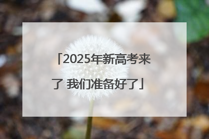 2025年新高考来了 我们准备好了
