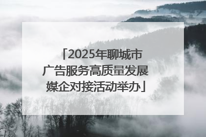 2025年聊城市广告服务高质量发展媒企对接活动举办