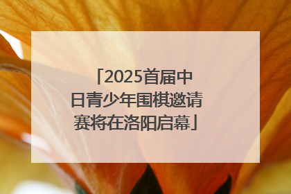 2025首届中日青少年围棋邀请赛将在洛阳启幕