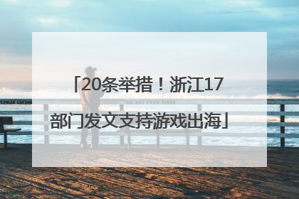 20条举措！浙江17部门发文支持游戏出海