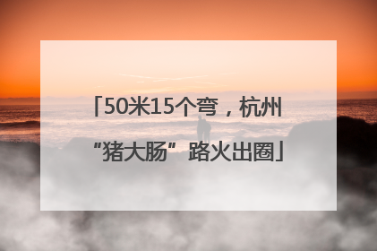 50米15个弯，杭州“猪大肠”路火出圈