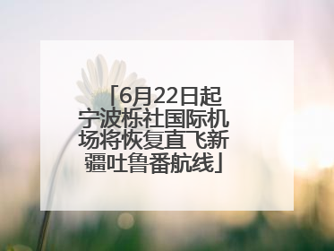 6月22日起宁波栎社国际机场将恢复直飞新疆吐鲁番航线