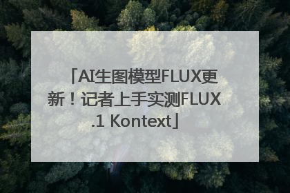 AI生图模型FLUX更新！记者上手实测FLUX.1 Kontext