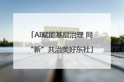 AI赋能基层治理 同“新”共治美好东社