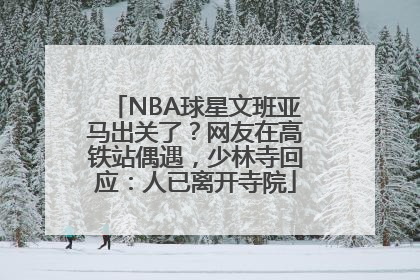 NBA球星文班亚马出关了？网友在高铁站偶遇，少林寺回应：人已离开寺院